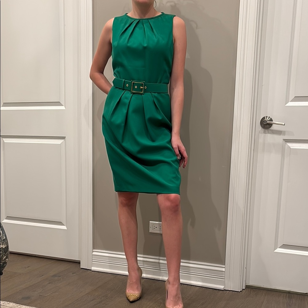 Escada Green Sleeveless Dress